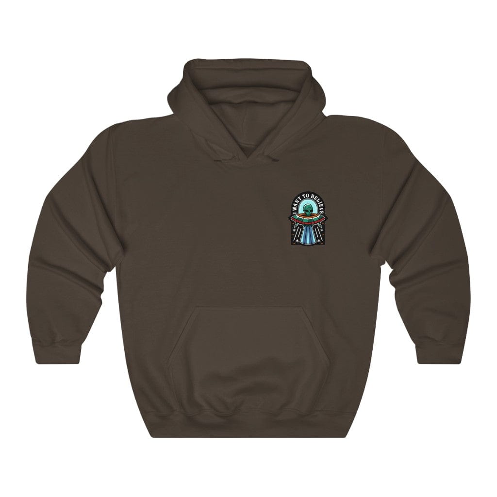 Hoodie Dark Chocolate / S BELIEVE IN ALIENS HOODIE trust trustrustrust