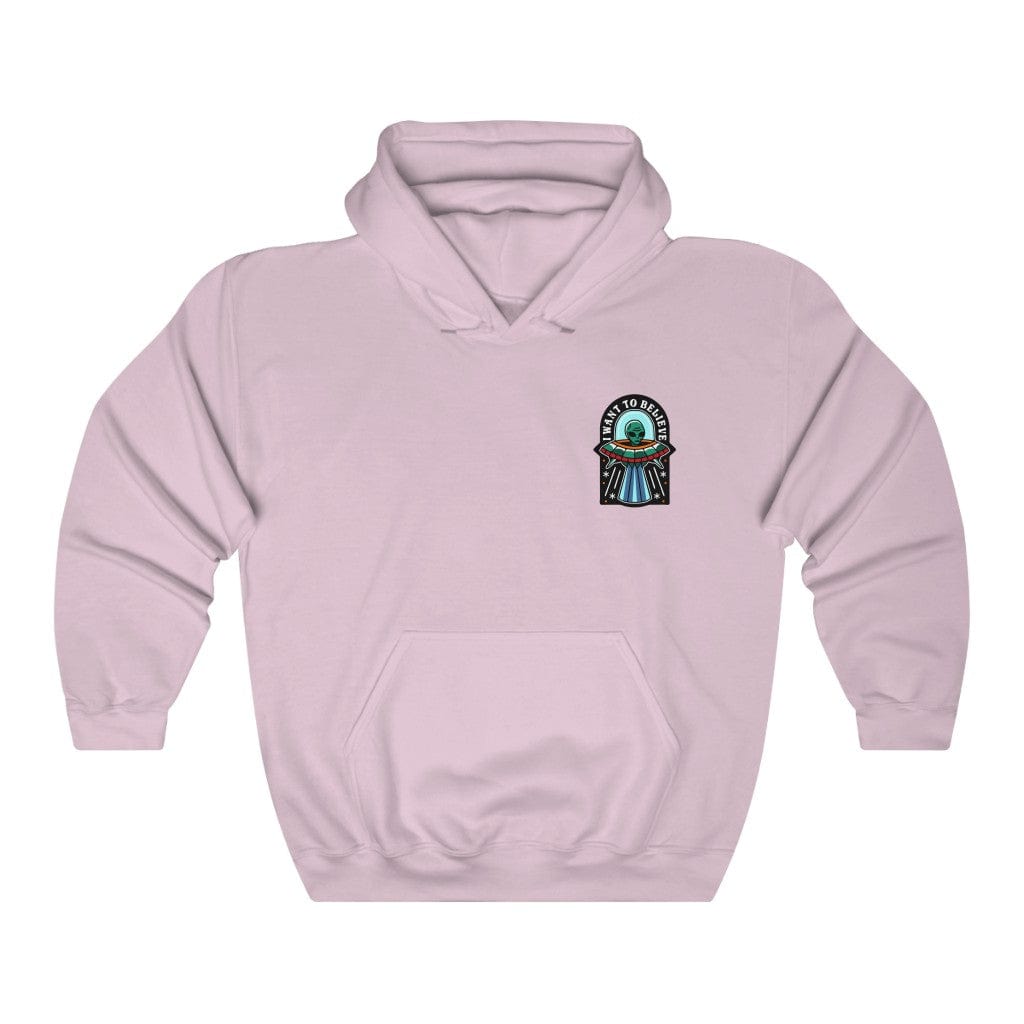 Hoodie Light Pink / S BELIEVE IN ALIENS HOODIE trust trustrustrust