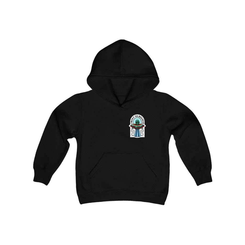 Kids clothes Black / S BELIEVE IN ALIENS YOUTH HOODIE trust trustrustrust