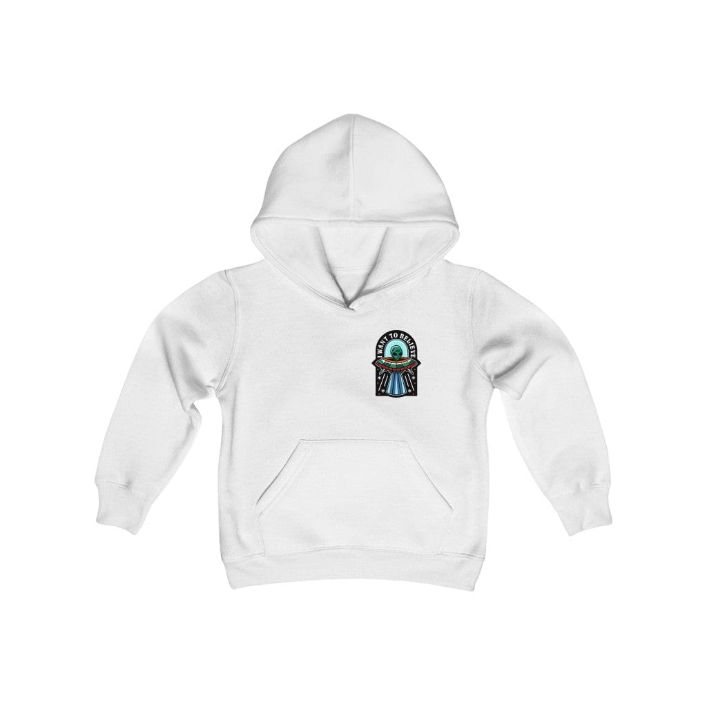 Kids clothes White / S BELIEVE IN ALIENS YOUTH HOODIE trust trustrustrust
