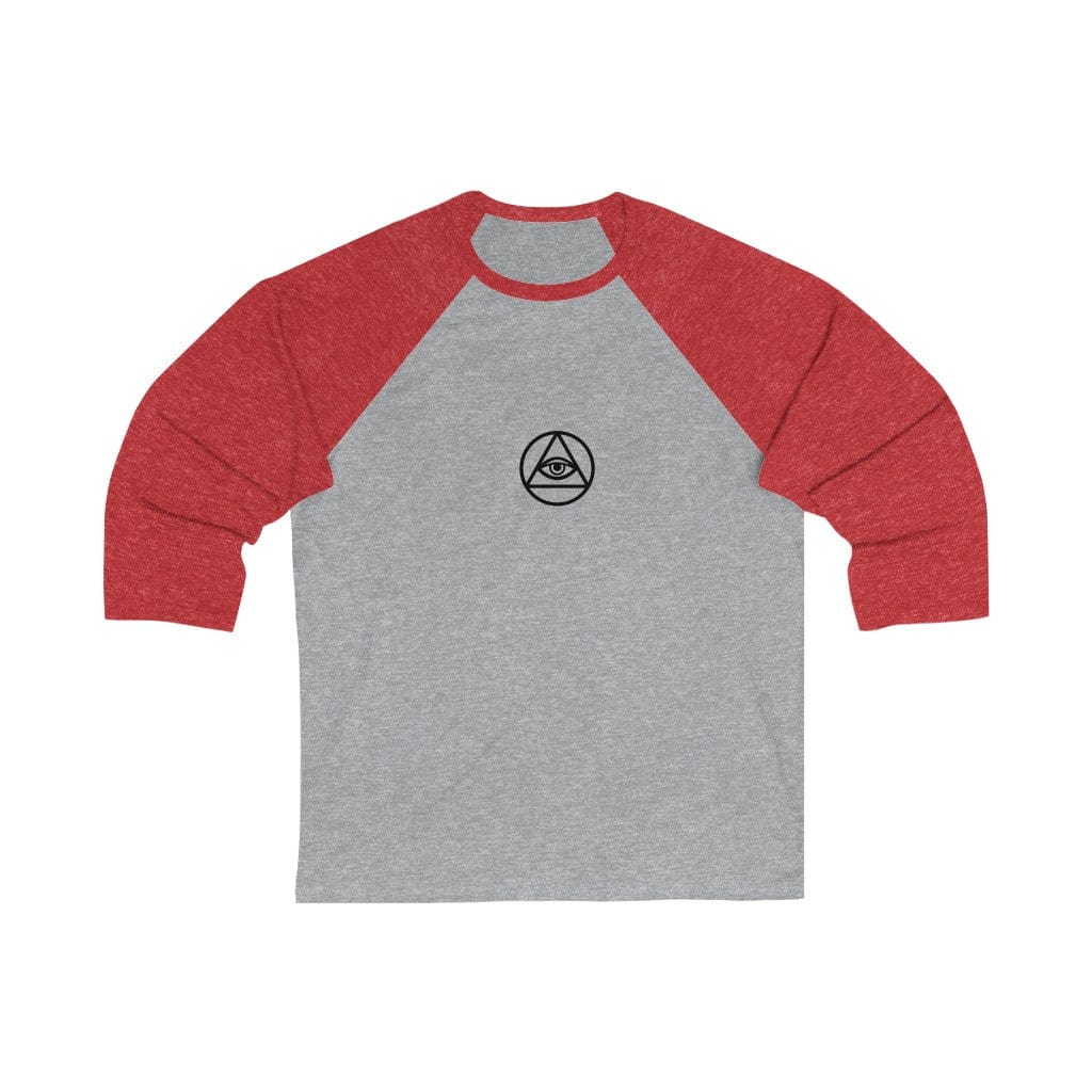 Long-sleeve Grey/ Red / XS EYE OF PROVIDENCE BASEBALL TEE trust trustrustrust