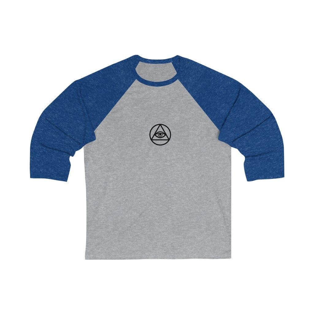 Long-sleeve Grey/ True Royal / L EYE OF PROVIDENCE BASEBALL TEE trust trustrustrust