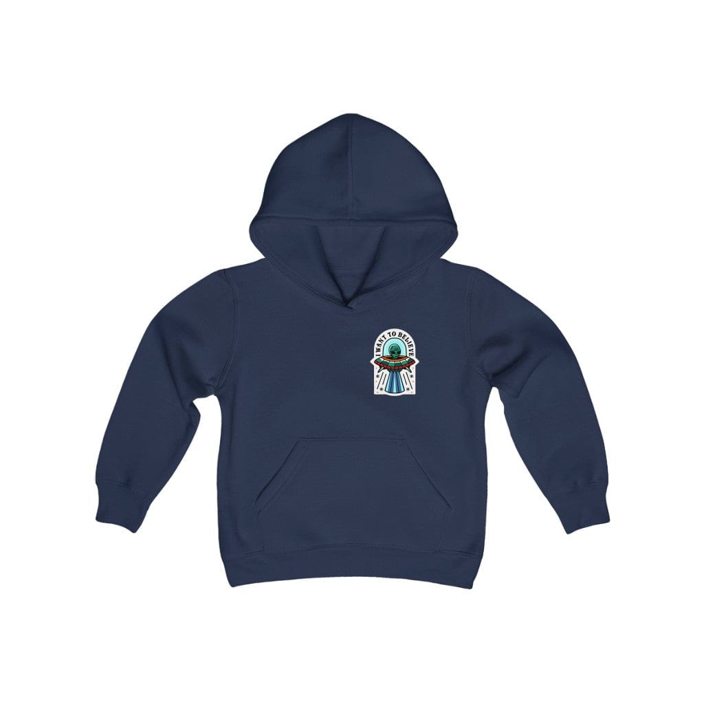 Kids clothes Navy / S BELIEVE IN ALIENS YOUTH HOODIE trust trustrustrust