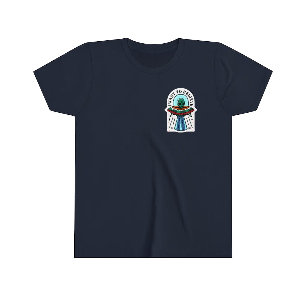 Kids clothes Navy / S BELIEVE IN ALIENS YOUTH T-SHIRT trust trustrustrust