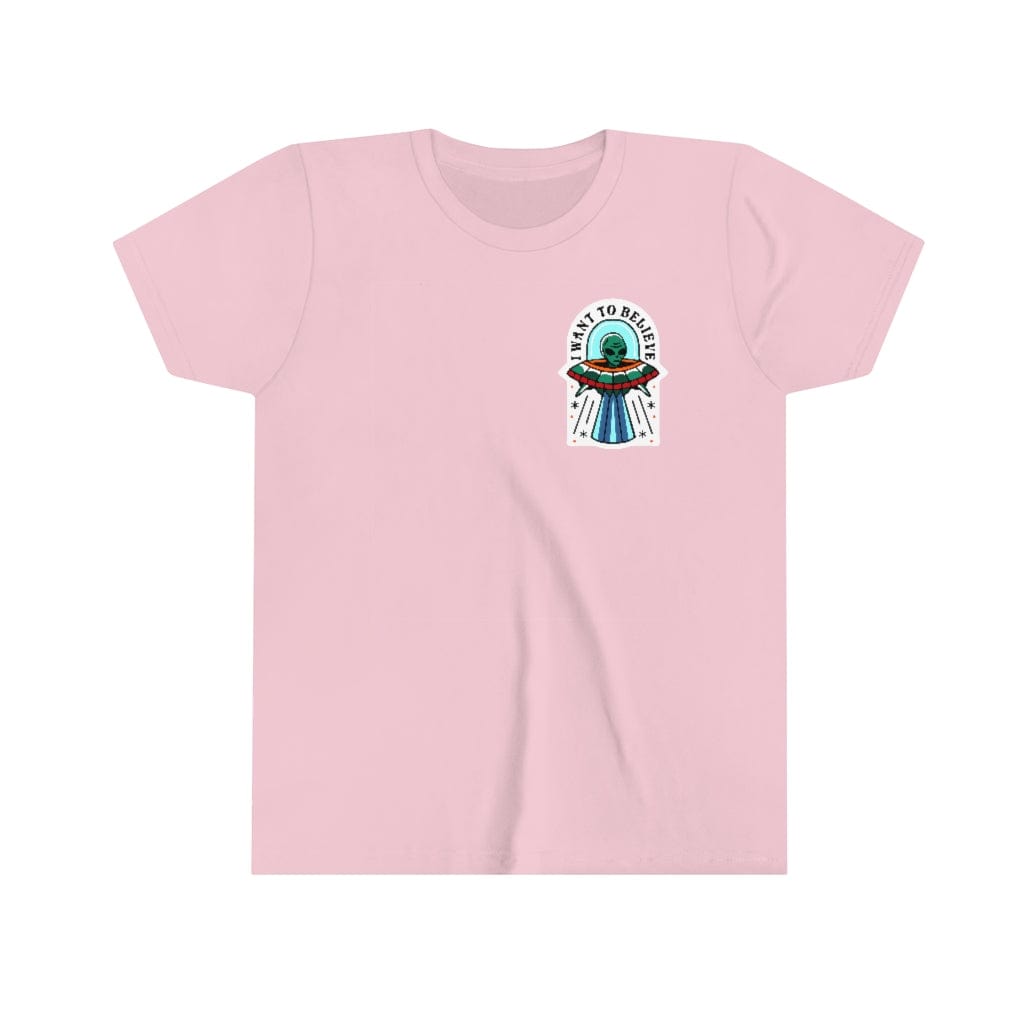 Kids clothes Pink / L BELIEVE IN ALIENS YOUTH T-SHIRT trust trustrustrust