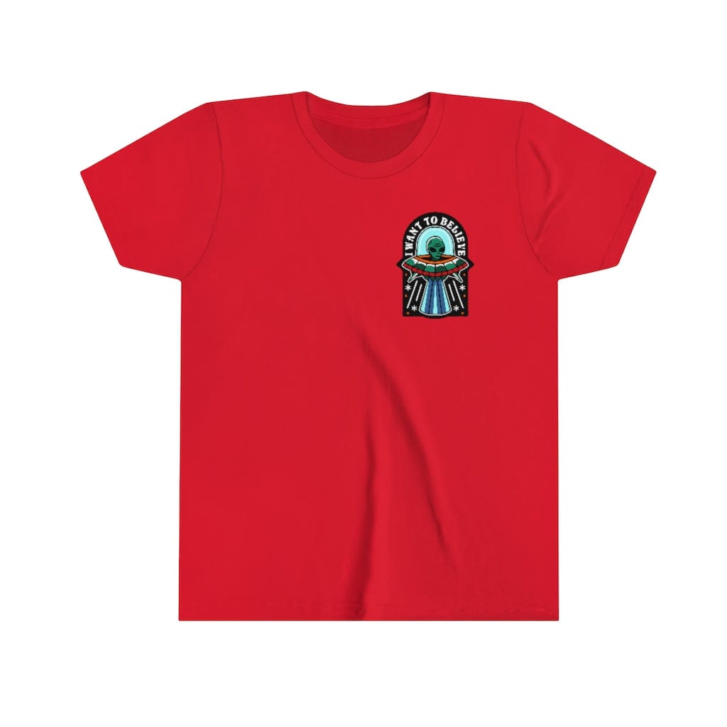 Kids clothes Red / L BELIEVE IN ALIENS YOUTH T-SHIRT trust trustrustrust