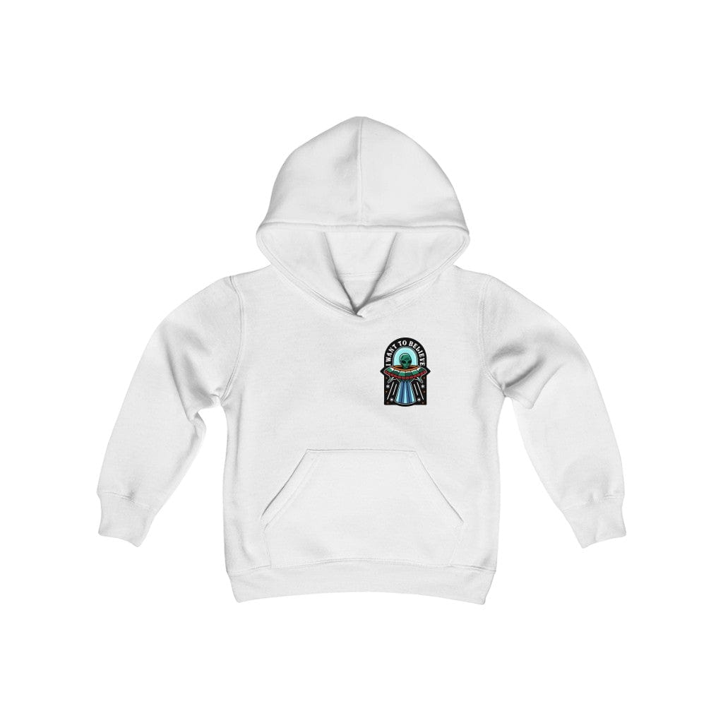 Kids clothes White / S BELIEVE IN ALIENS YOUTH HOODIE trust trustrustrust