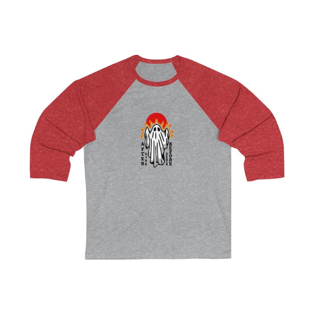 Long-sleeve Grey/ Red / XS BELIEVE IN GHOSTS BASEBALL TEE trust trustrustrust