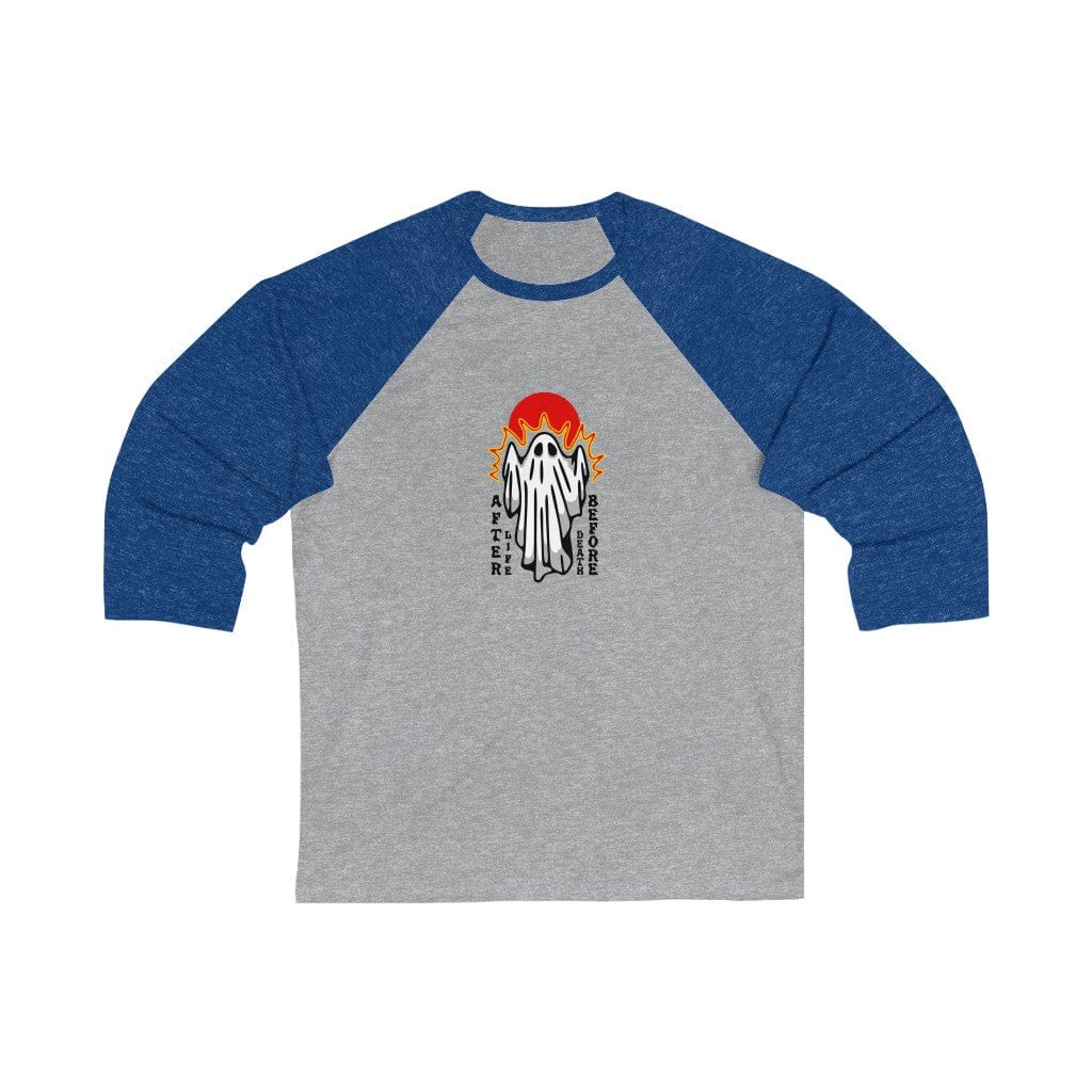 Long-sleeve Grey/ True Royal / XS BELIEVE IN GHOSTS BASEBALL TEE trust trustrustrust