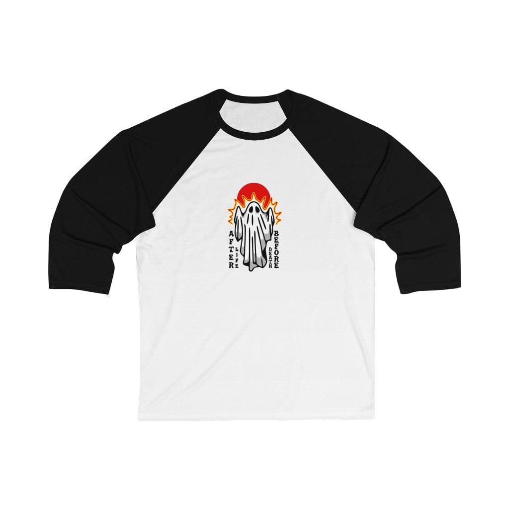 Long-sleeve White/Black / L BELIEVE IN GHOSTS BASEBALL TEE trust trustrustrust