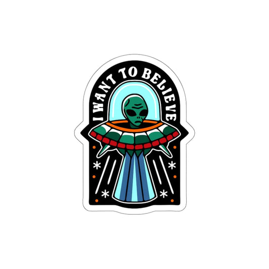 Paper products Large BELIEVE IN ALIENS STICKERS trust trustrustrust